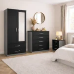 2 Door Wardrobe Set with Chester & Bedside Table - Image 8