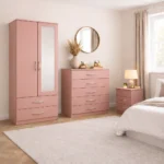 2 Door Wardrobe Set with Chester & Bedside Table - Image 7