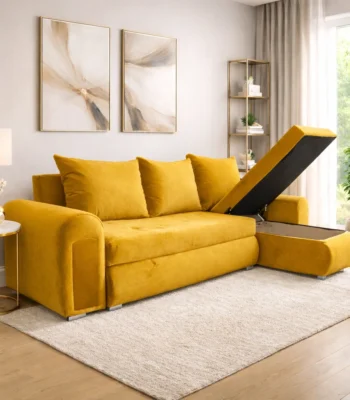 L-shape sofa bed with storage