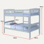 Single Wooden Bunk Bed with Mattresses – Space-Saving Kids Bed - Image 3