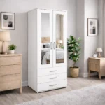 2 door mirrored wardrobe