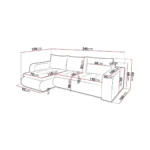 L-shape sofa bed with storage