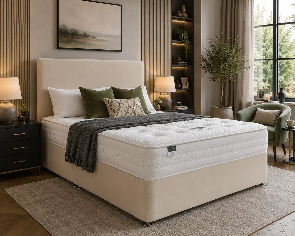 Luxury Double Divan Bed with Mattress - Image 2